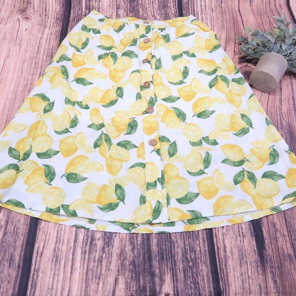BCBGeneration LEMONS print Button Down Skirt - Womens Size Medium - Picture 7 of 10